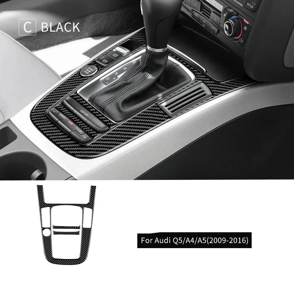 Insert de Console Centrale Look Carbone pour Audi A4 A5 Q5 B8