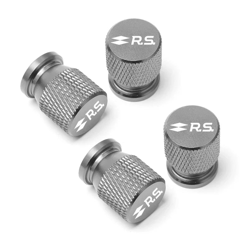 Bouchons de Valve de Roue Logo Renault Sport RS
