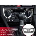 Autocollant 3D Carbone pour Console Centrale Audi A3 S3 RS3 8P
