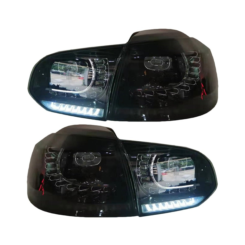 Paire de Feux Arrière à LED Look Cerise pour Volkswagen Golf VI MK6