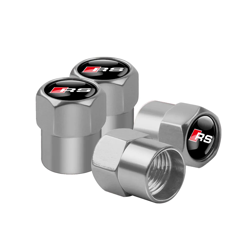 Lot de 4 Bouchons de Valve de Pneu pour Audi RS / S-line