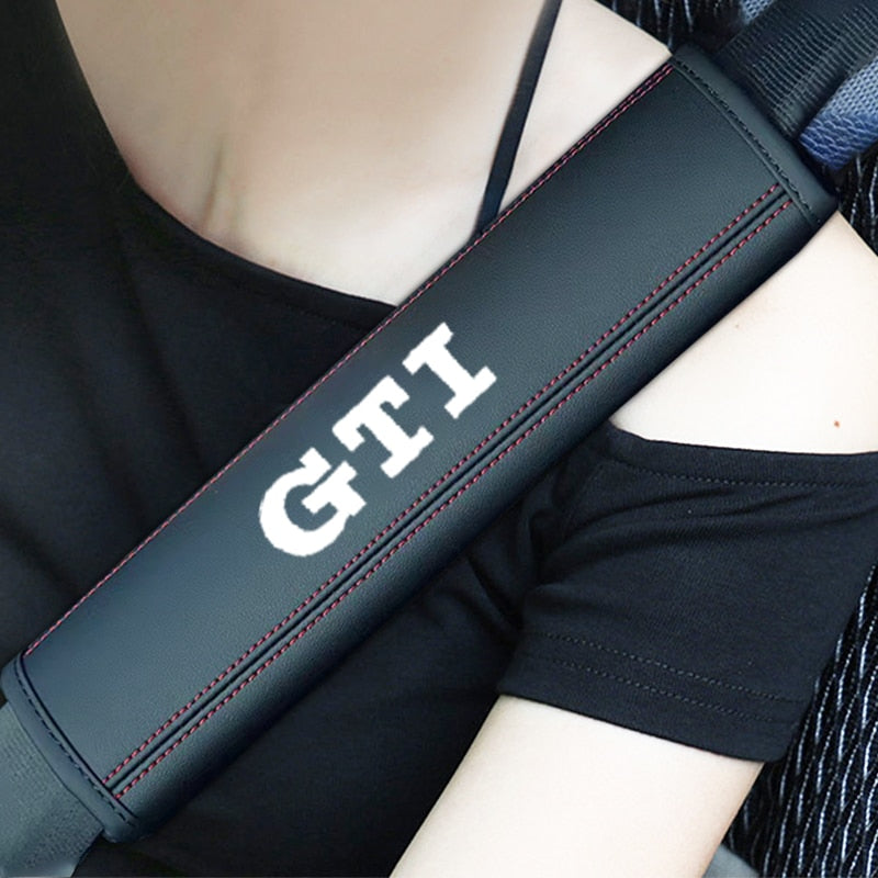 Paire de protège-ceintures de sécurité logo Volkswagen GTI