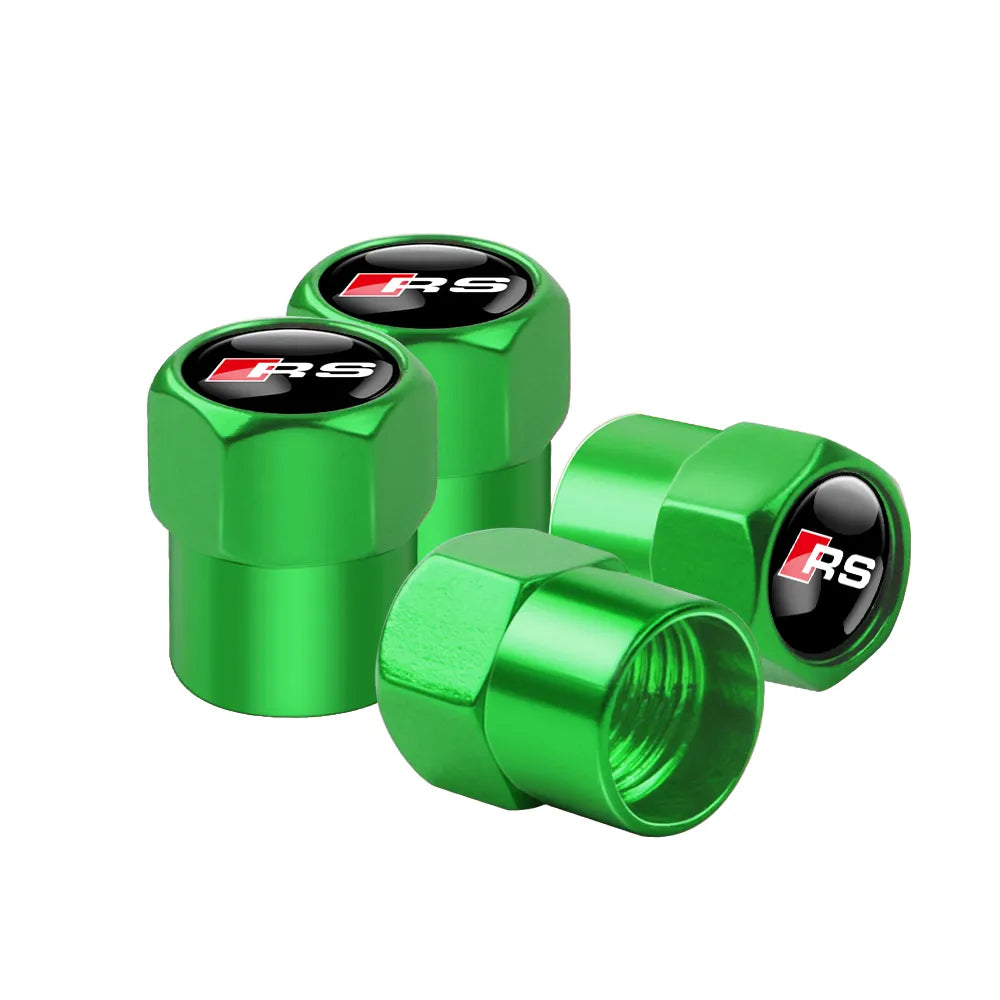 Lot de 4 Bouchons de Valve de Pneu pour Audi RS / S-line