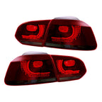 Paire de Feux Arrière à LED Look Cerise pour Volkswagen Golf VI MK6
