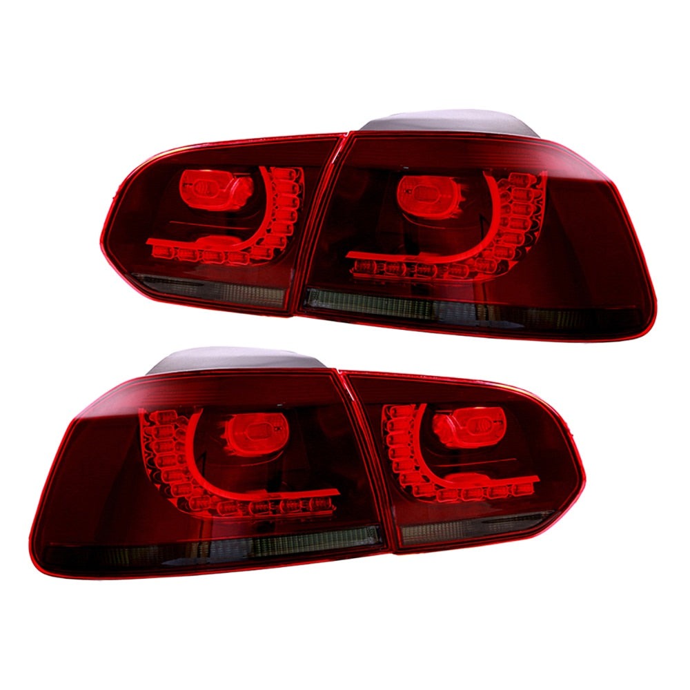 Paire de Feux Arrière à LED Look Cerise pour Volkswagen Golf VI MK6