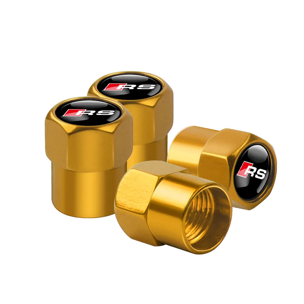 Lot de 4 Bouchons de Valve de Pneu pour Audi RS / S-line