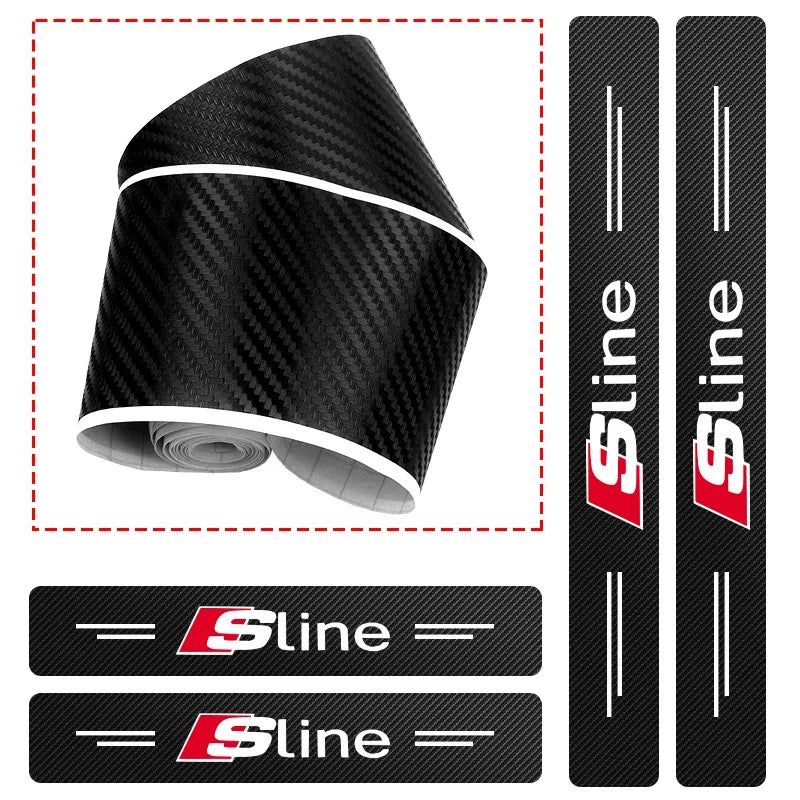 Protections de seuil de porte adhésives logo Audi S-line