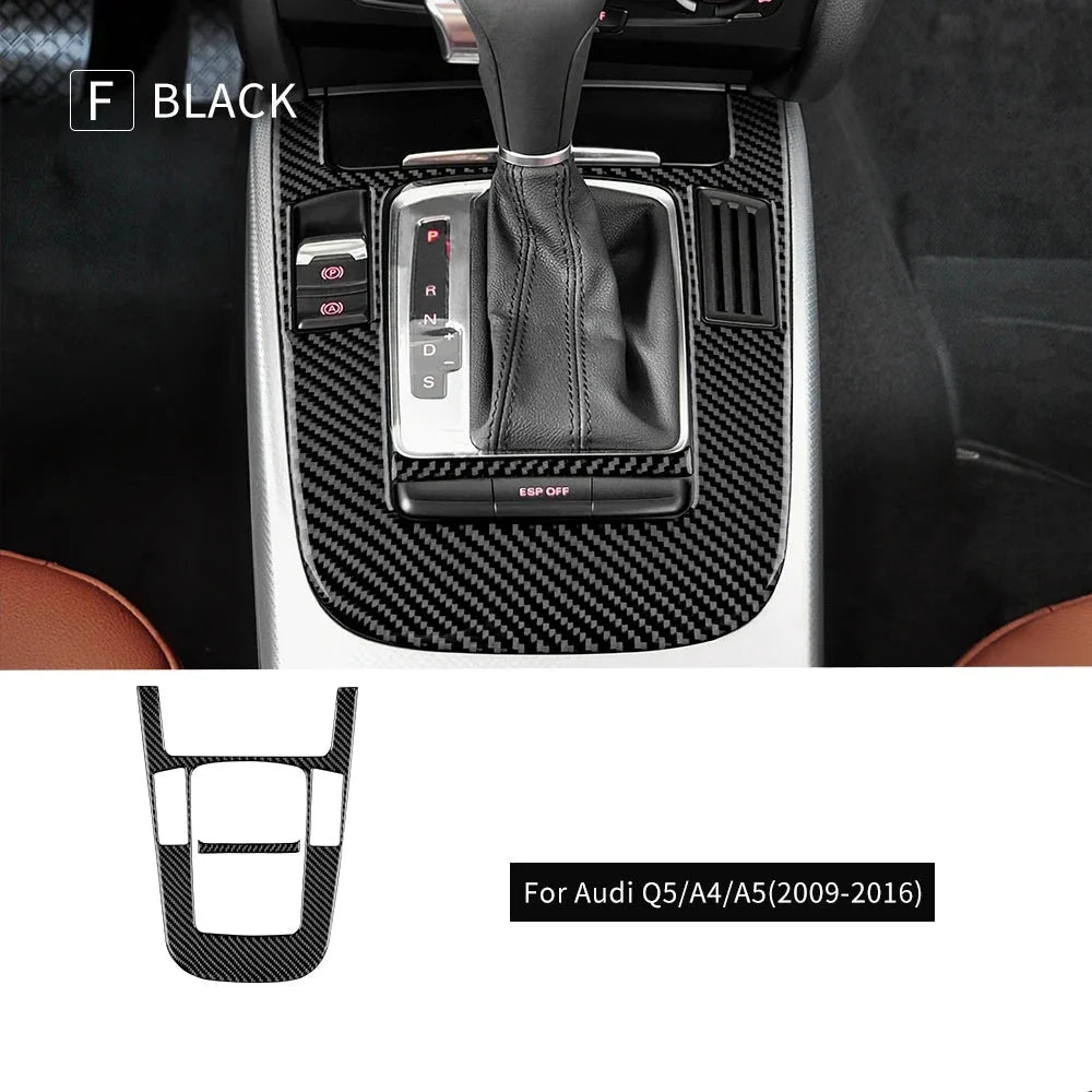 Insert de Console Centrale Look Carbone pour Audi A4 A5 Q5 B8