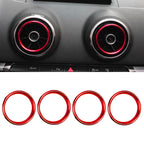 Kit de 4 Inserts Décoratifs d'Aérateurs Aluminium pour Audi A3 S3 RS3 8V