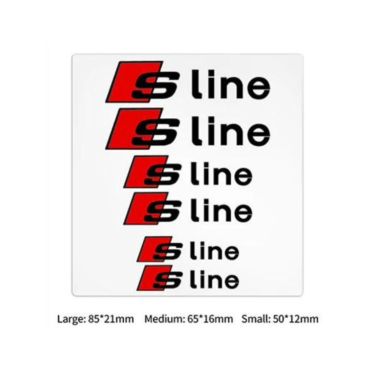 Kit de 6 Autocollants logo Audi S-Line et RS pour carrosserie
