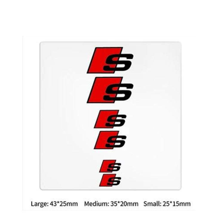 Kit de 6 Autocollants logo Audi S-Line et RS pour carrosserie