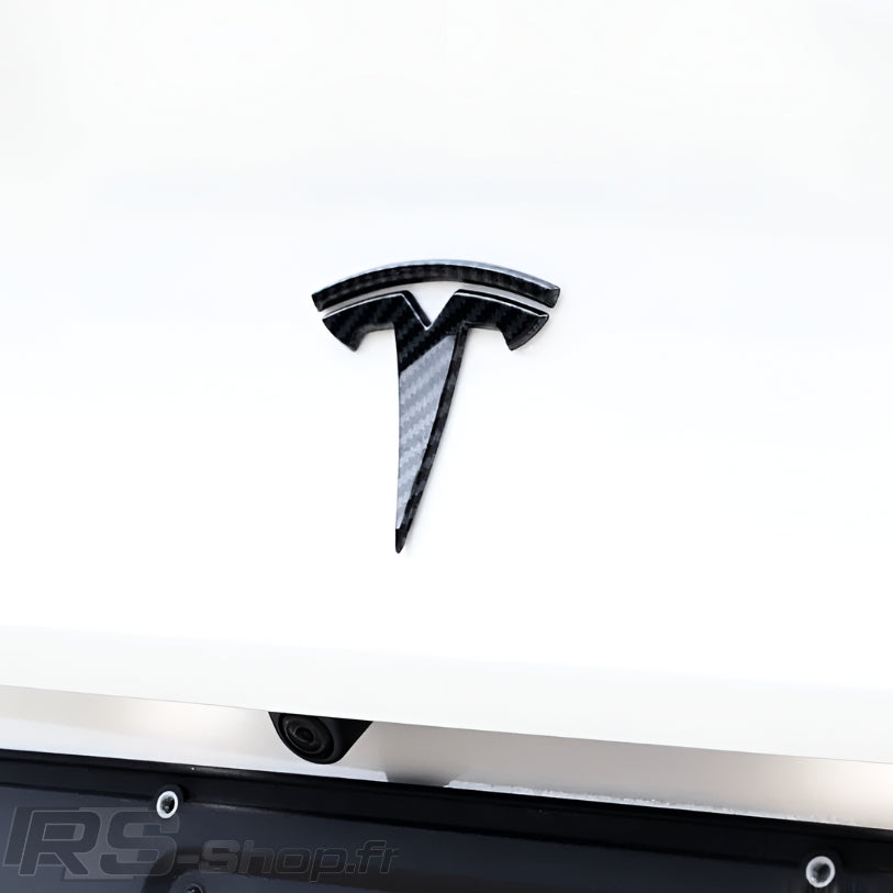 Logo emblème Tesla noir mat pour Model 3 / Y / S / X