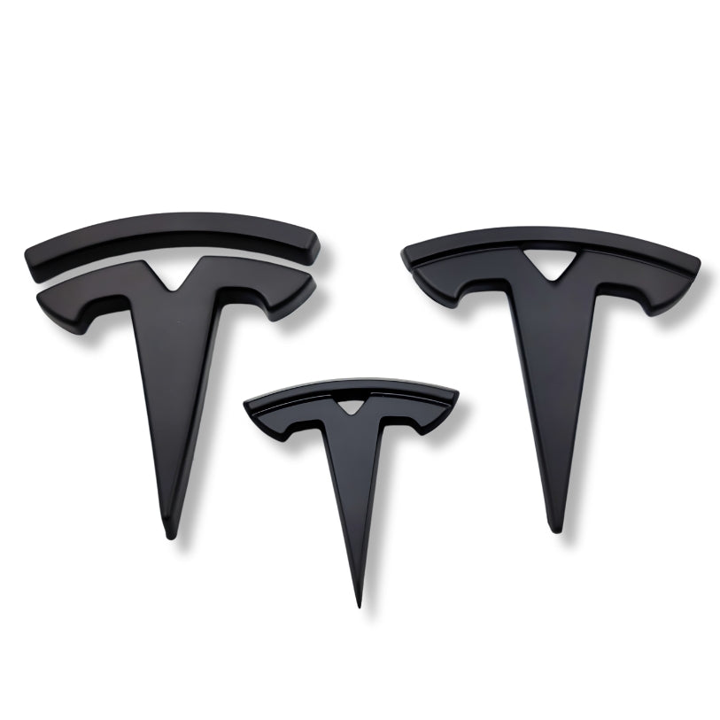 Logo emblème Tesla noir mat pour Model 3 / Y / S / X