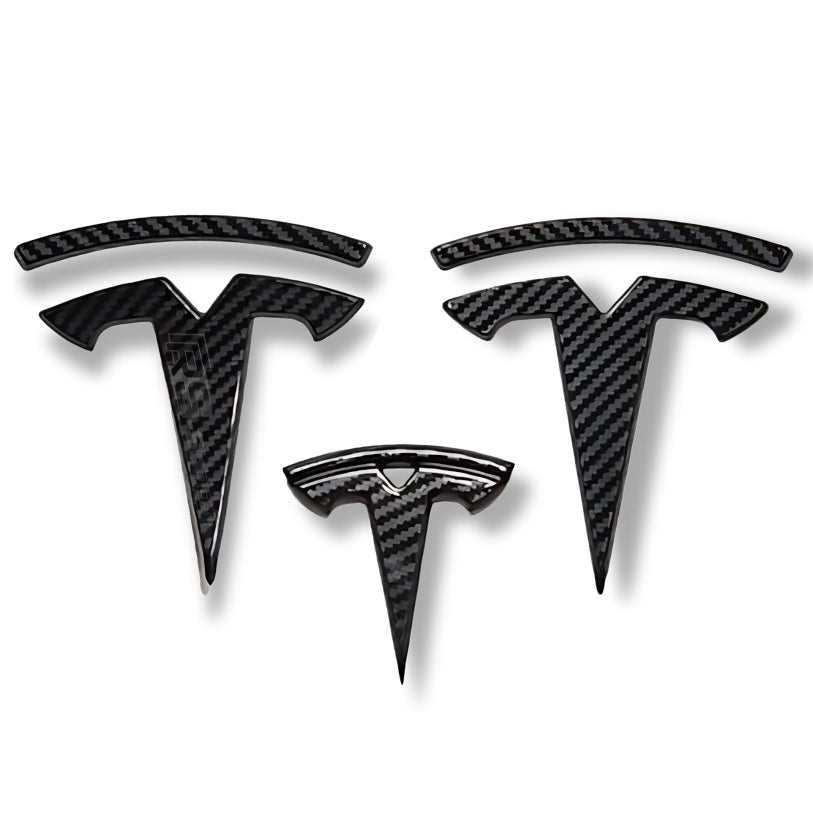 Logo emblème Tesla noir mat pour Model 3 / Y / S / X