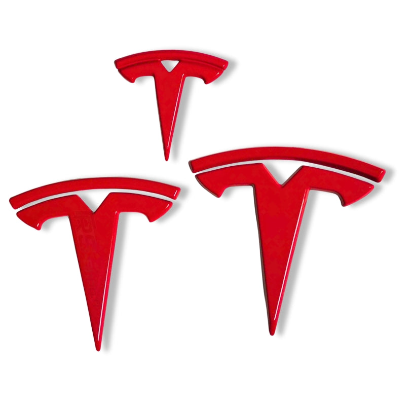 Logo emblème Tesla noir mat pour Model 3 / Y / S / X
