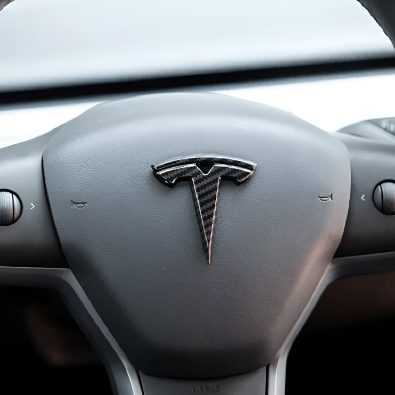 Logo emblème Tesla noir mat pour Model 3 / Y / S / X