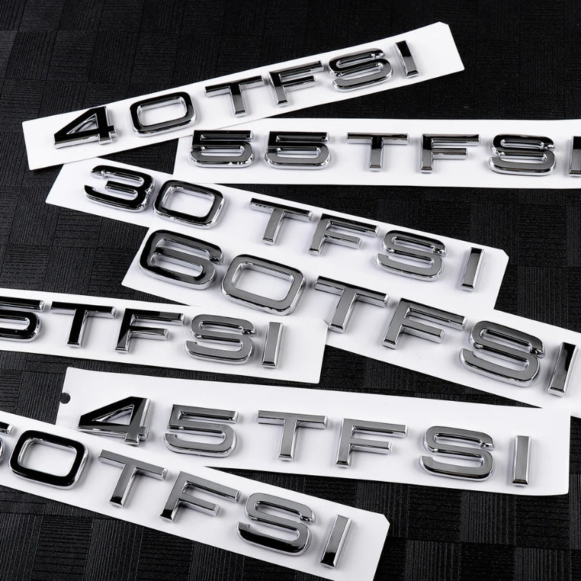 Logo monogramme TFSI / TSI adhésif compatible Audi et VW