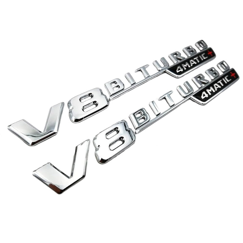 Logo Turbo 4Matic+ noir brillant pour ailes Mercedes-AMG