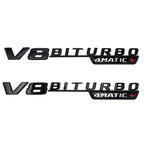 Logo Turbo 4Matic+ noir brillant pour ailes Mercedes-AMG