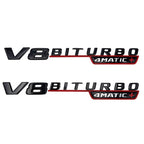 Logo Turbo 4Matic+ noir brillant pour ailes Mercedes-AMG