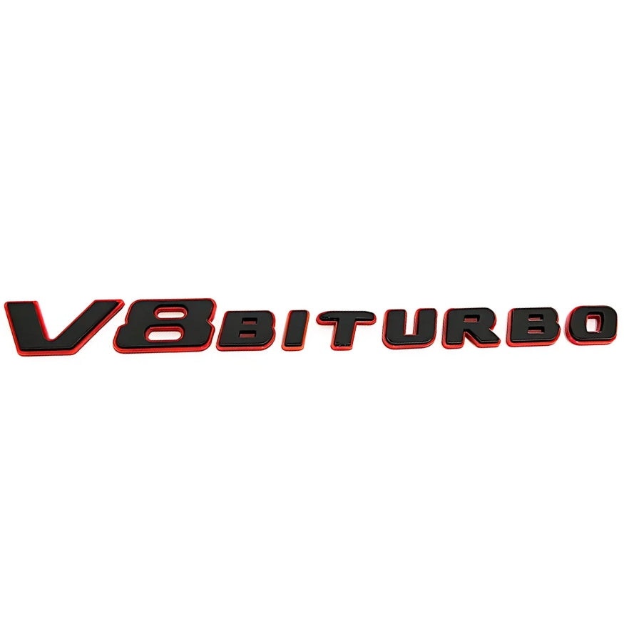 Logo emblème V8 Biturbo - Finition chrome ou noir