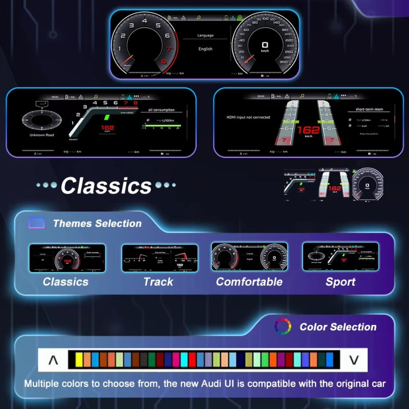 Compteur digital Virtual Cockpit pour Audi - Multi-modèles