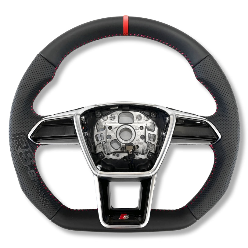 Volant Audi RS6 RS7 C8 finition carbone et cuir Alcantara