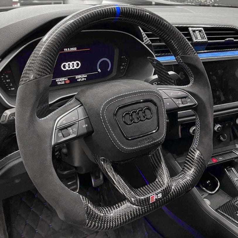 Volant Audi A4 A5 B9.5 en fibre de carbone véritable