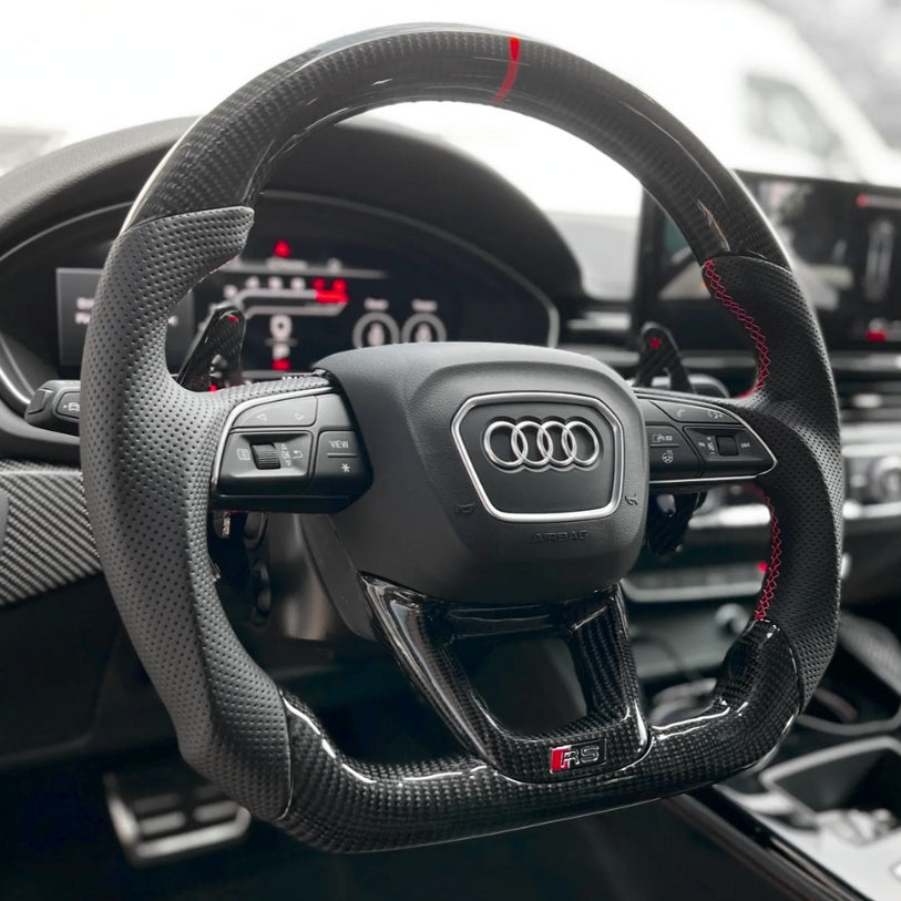 Volant Audi A4 A5 B9.5 en fibre de carbone véritable