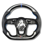 Volant Audi A4 A5 B9 en fibre de carbone et cuir perforé