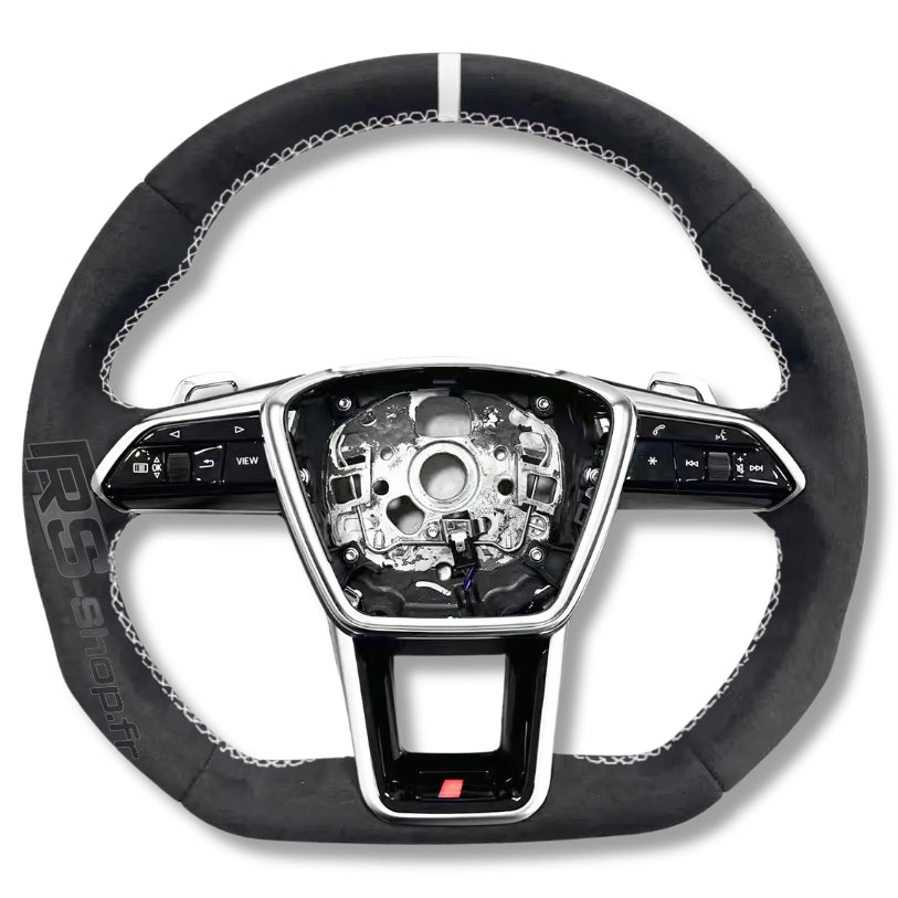 Volant Audi RS6 RS7 C8 finition carbone et cuir Alcantara