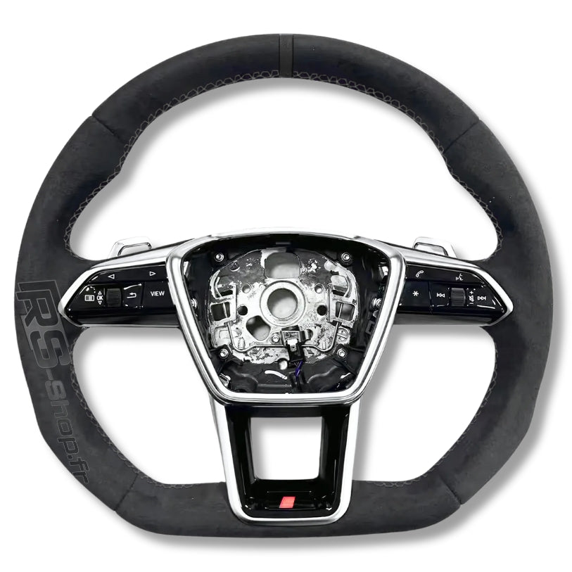 Volant Audi RS6 RS7 C8 finition carbone et cuir Alcantara