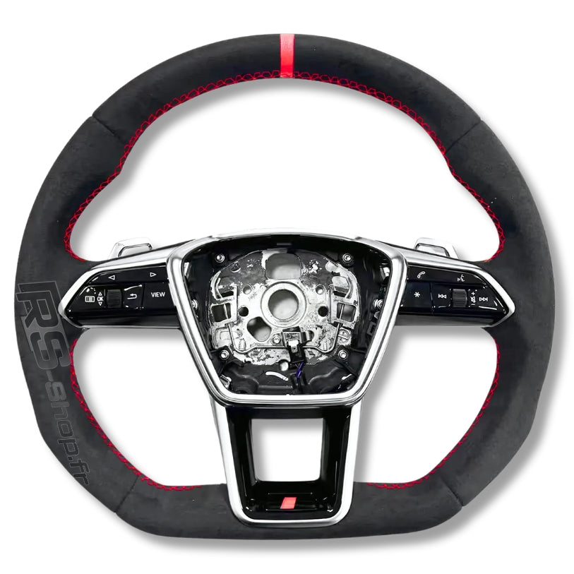 Volant Audi RS6 RS7 C8 finition carbone et cuir Alcantara