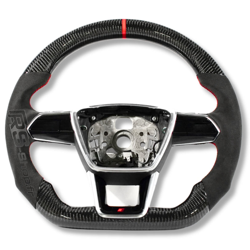 Volant Audi RS6 RS7 C8 finition carbone et cuir Alcantara