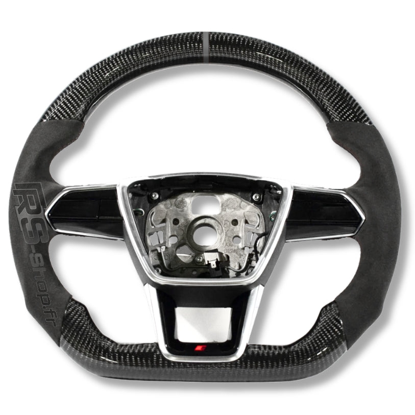 Volant Audi RS6 RS7 C8 finition carbone et cuir Alcantara