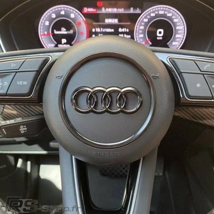 Contour de Logo de Volant et Cerclage Noir Brillant Audi