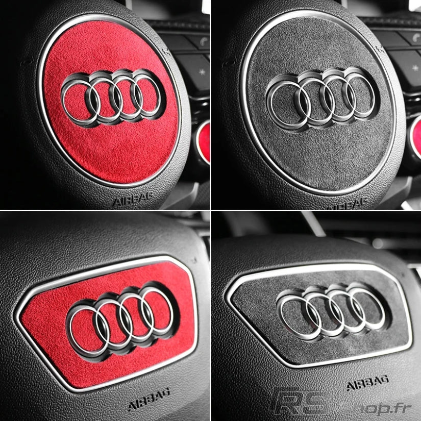 Insert autocollant de volant style alcantara pour Audi