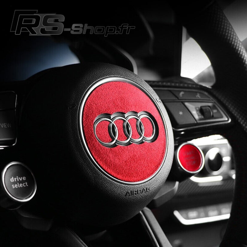 Insert autocollant de volant style alcantara pour Audi