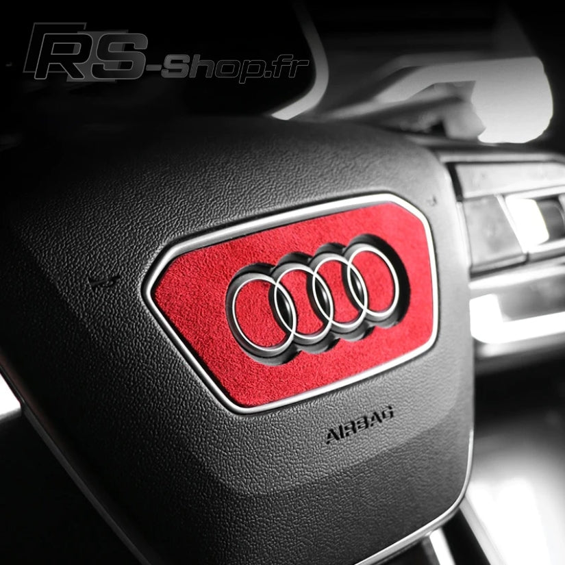 Insert autocollant de volant style alcantara pour Audi