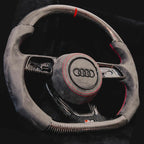 Volant Audi A4 A5 B9 en fibre de carbone et cuir perforé