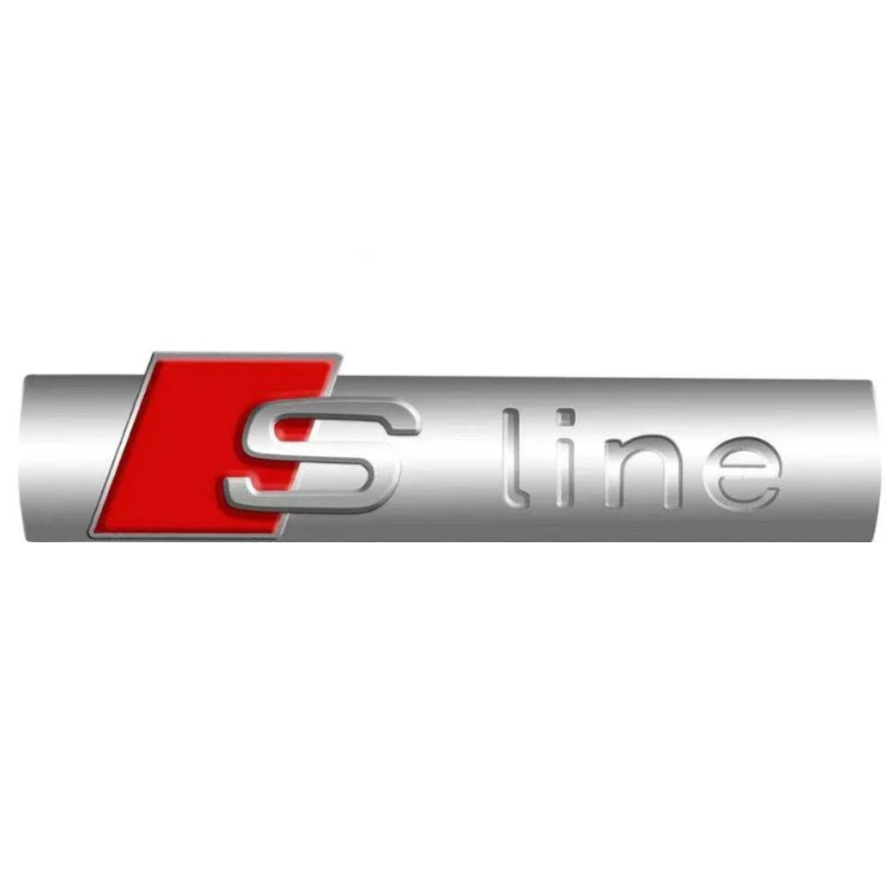 Logo adhésif S-line pour ailes ou calandre Audi