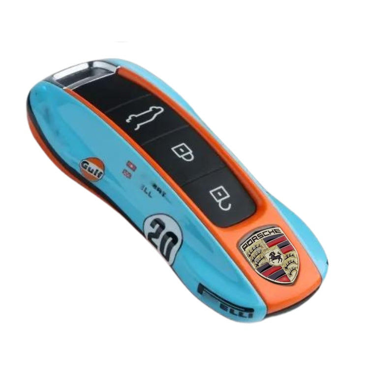 Étui de Clé Porsche aux Couleurs Gulf Racing - Modèle de Collection