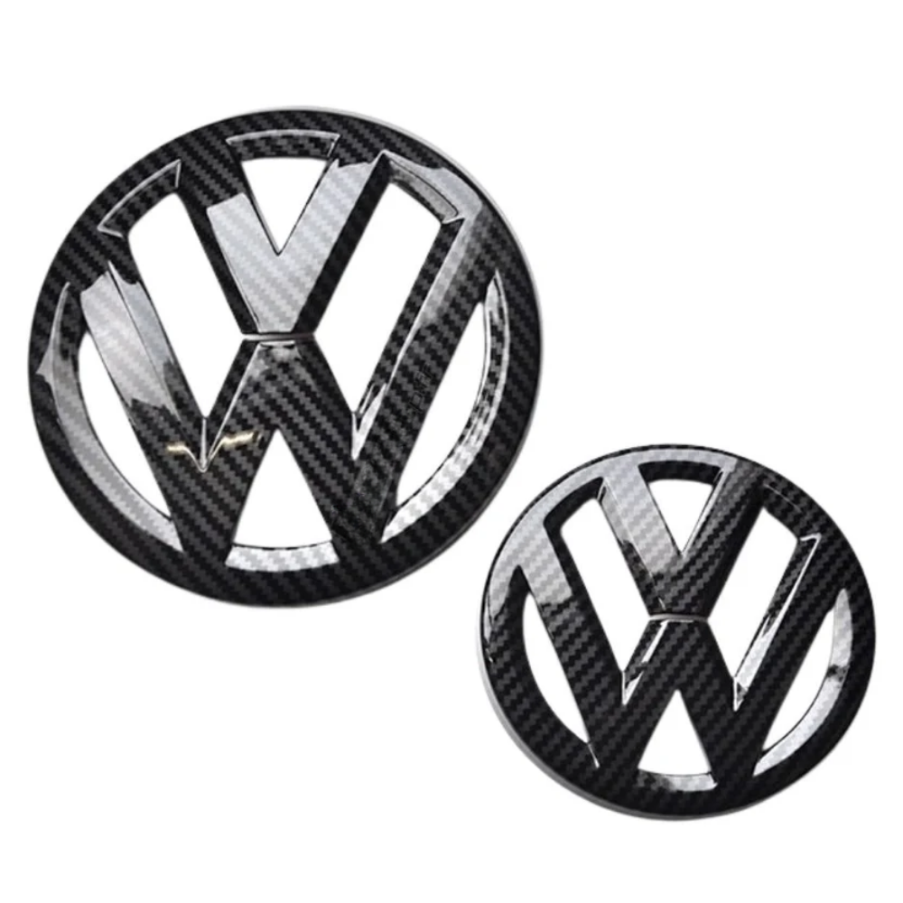 Logo VW noir 3D relief pour Volkswagen Golf V VI VII