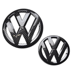 Logo VW noir 3D relief pour Volkswagen Golf V VI VII