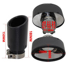 Sortie d'Échappement Ovale Noire Type RS3 - 90x150mm