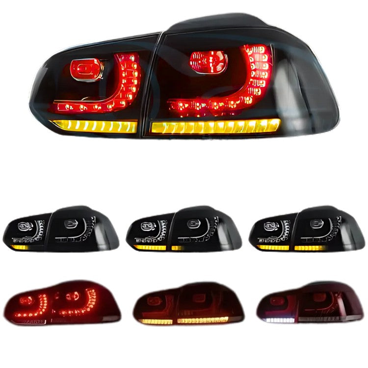 Paire de Feux Arrière à LED Look Cerise pour Volkswagen Golf VI MK6