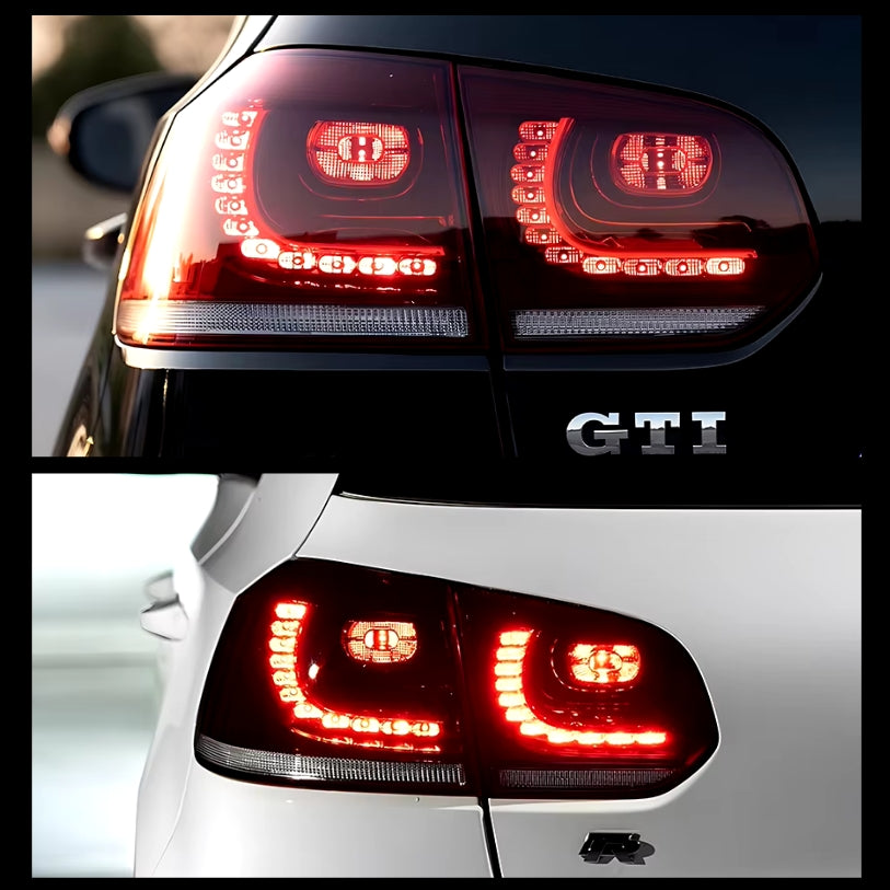 Paire de Feux Arrière à LED Look Cerise pour Volkswagen Golf VI MK6