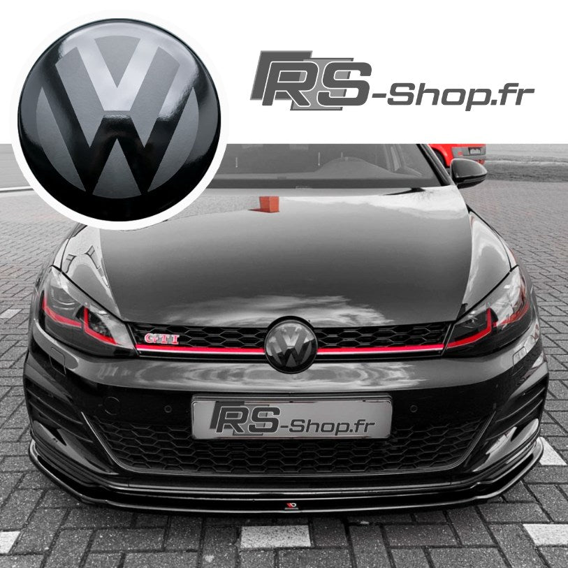Logo VW noir finition Facelift pour Golf VI VII VIII
