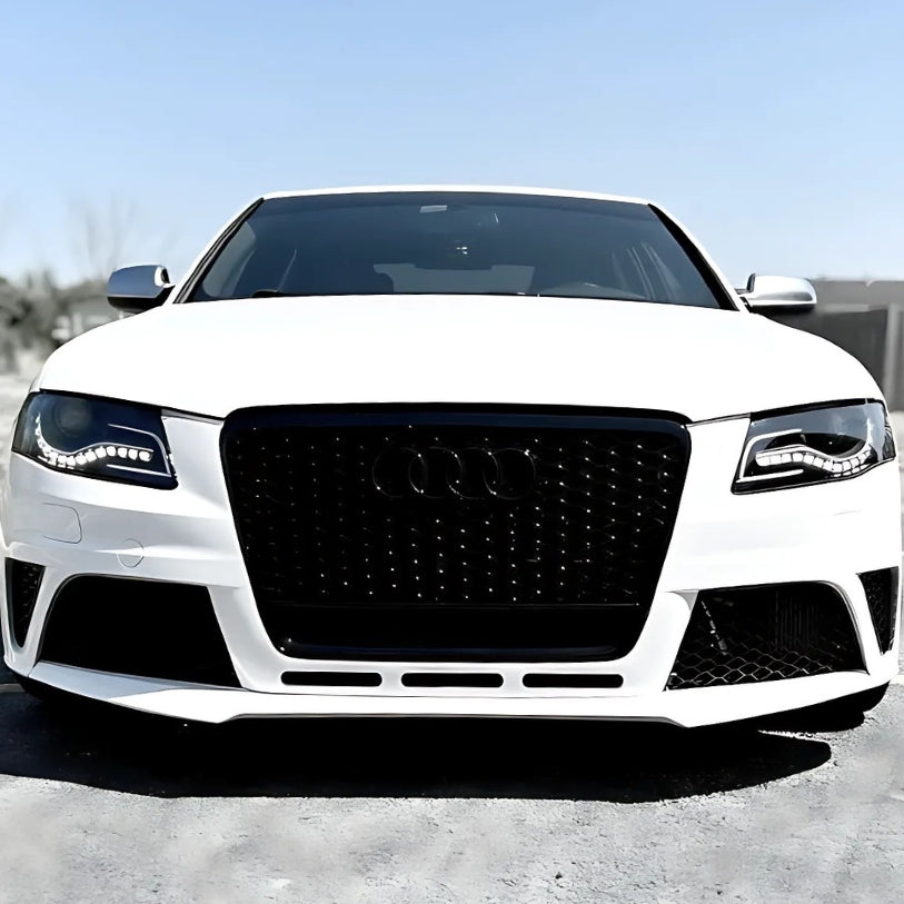 Calandre Look RS4 / RS5 Nid d'Abeille Noir pour Audi A4 A5 B8 B9