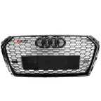 Calandre Look RS4 / RS5 Nid d'Abeille Noir pour Audi A4 A5 B8 B9